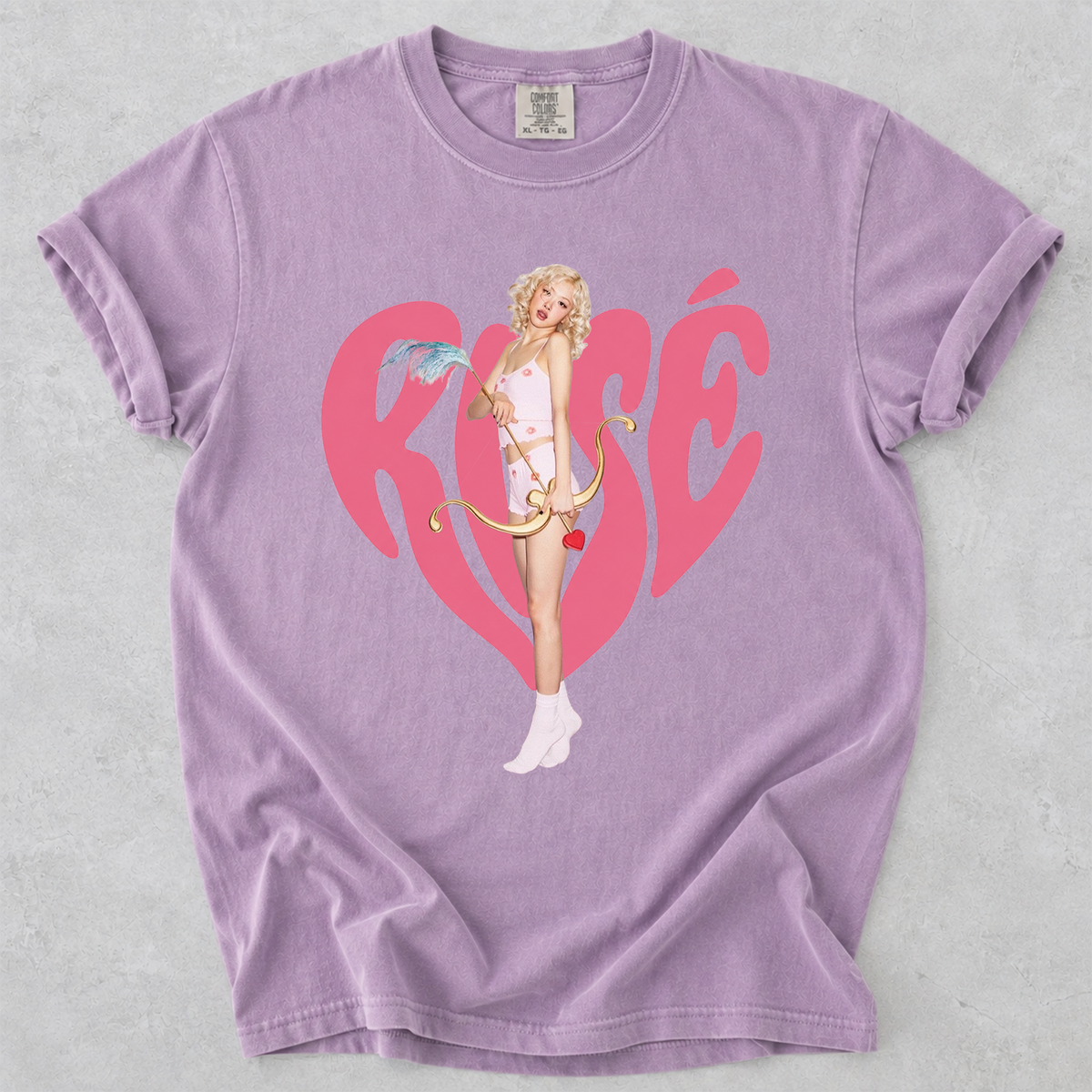 ROSE Cupid Heart Comfort Colors Tee