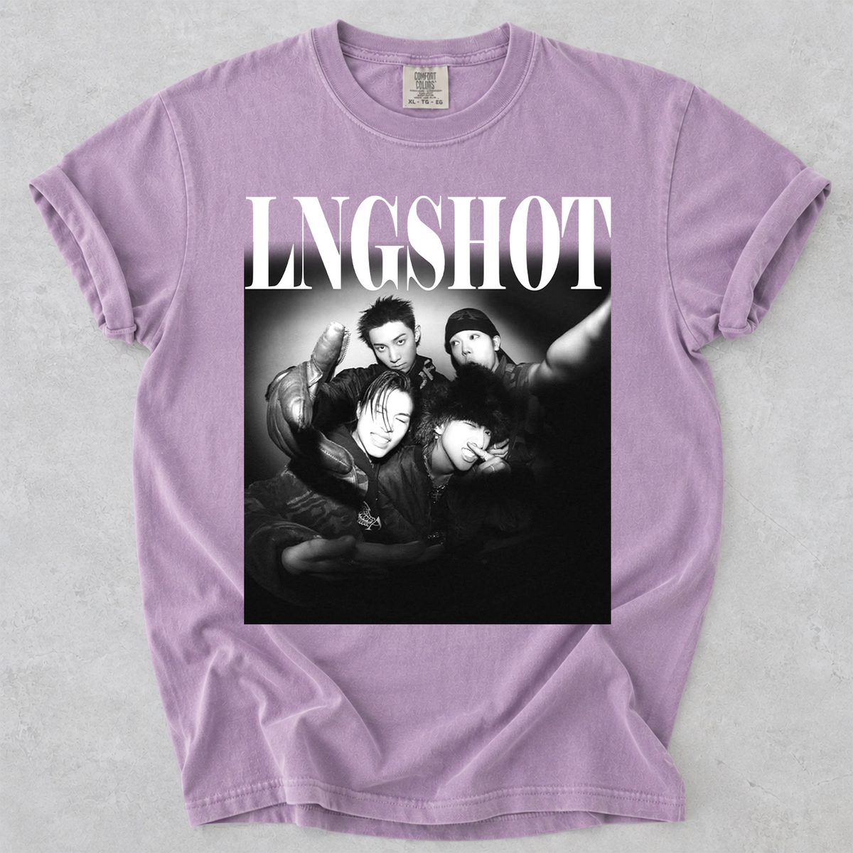 LNGSHOT Vintage Graphic Tee Comfort Colors Kpop Fan Tee