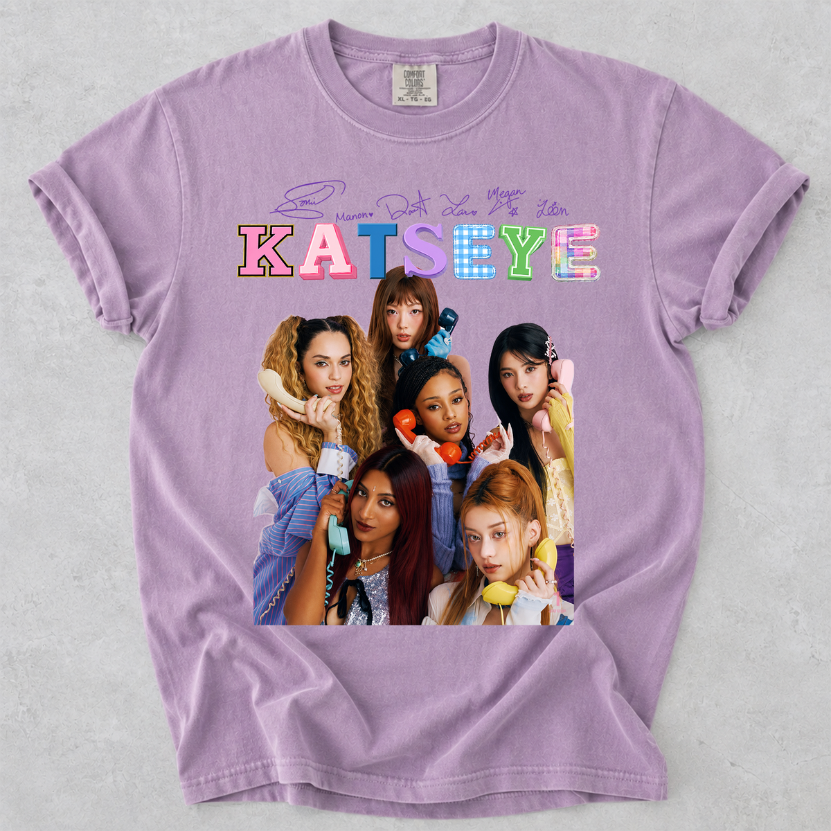 KATSEYE Girl Group Comfort Colors T Shirt Kpop Fan Tee