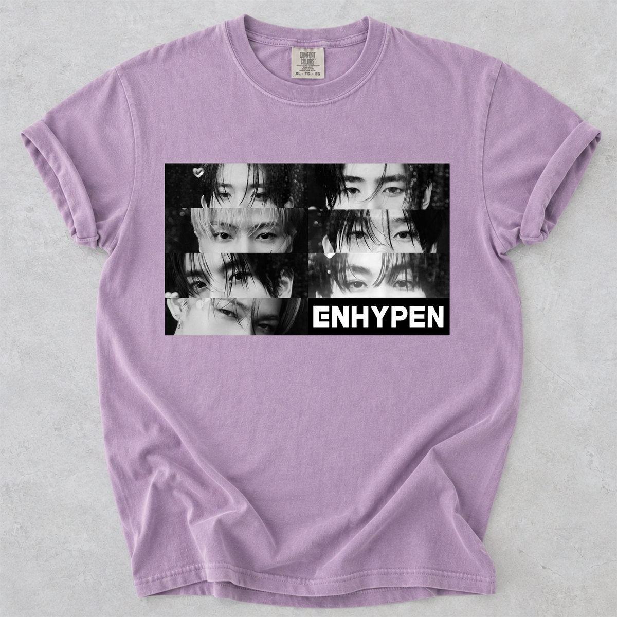 ENHYPEN Vintage Style Tee Group Portrait Kpop Shirt