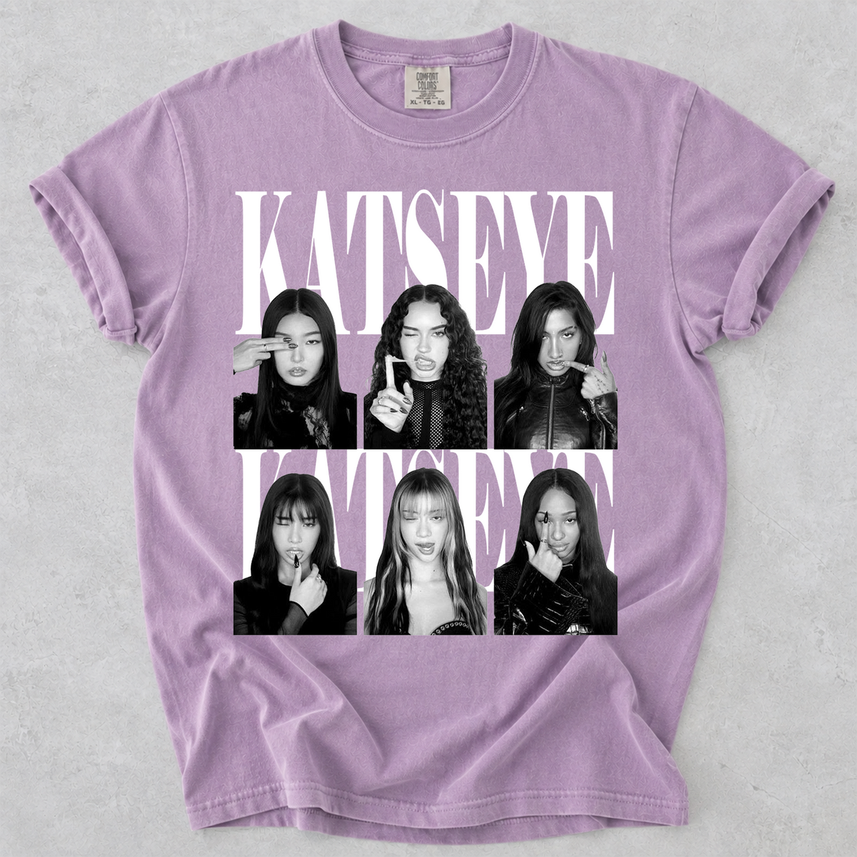 KATSEYE Vintage Graphic Comfort Colors T Shirt Kpop Fan Tee