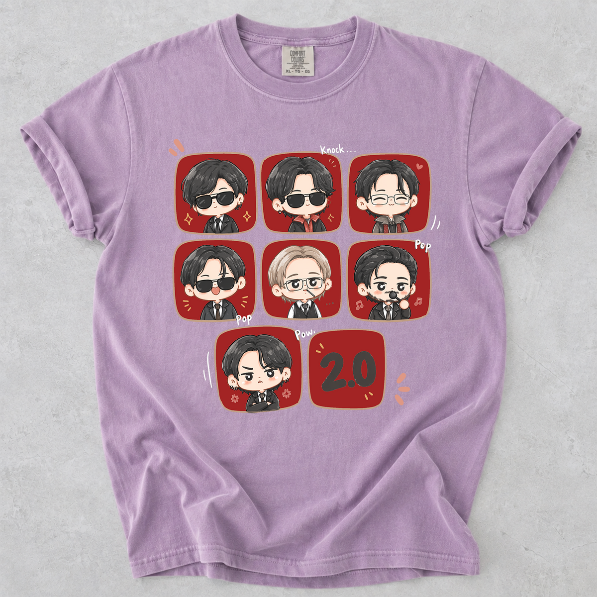 BTS 2.0 Chibi Members Graphic T-Shirt