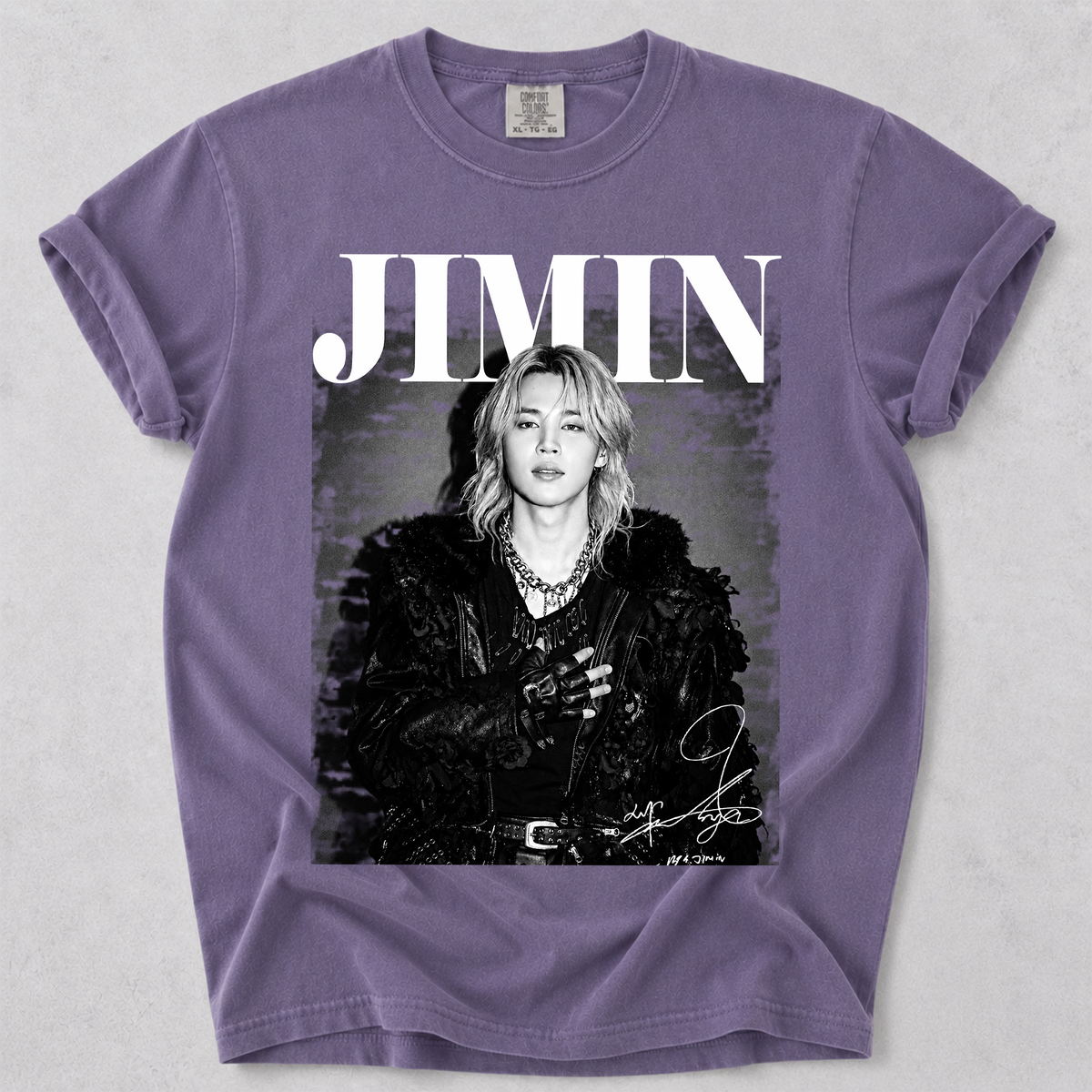 Comfort Color Jimin Korean Idol Fan Art Tee