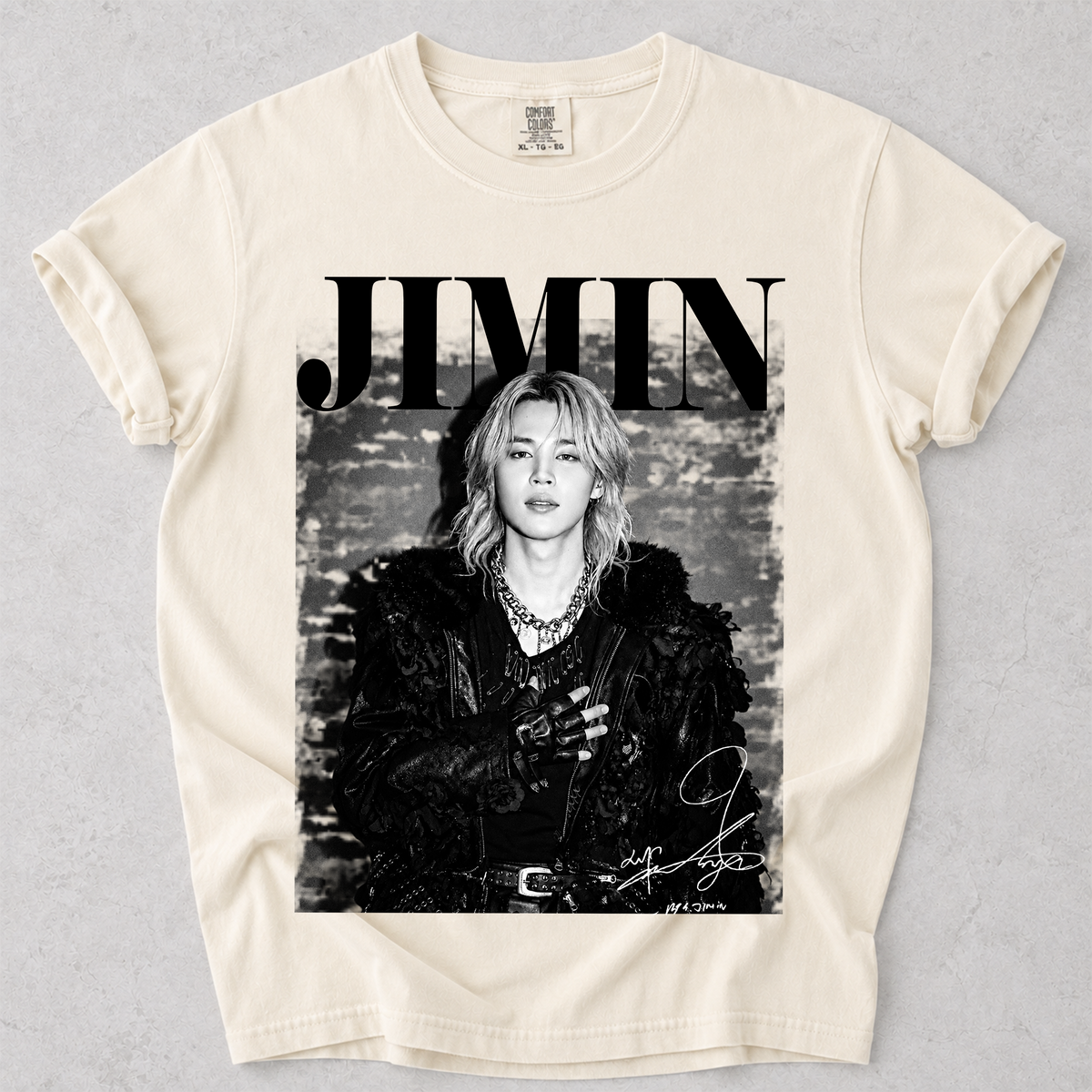 Comfort Color Jimin Korean Idol Fan Art Tee