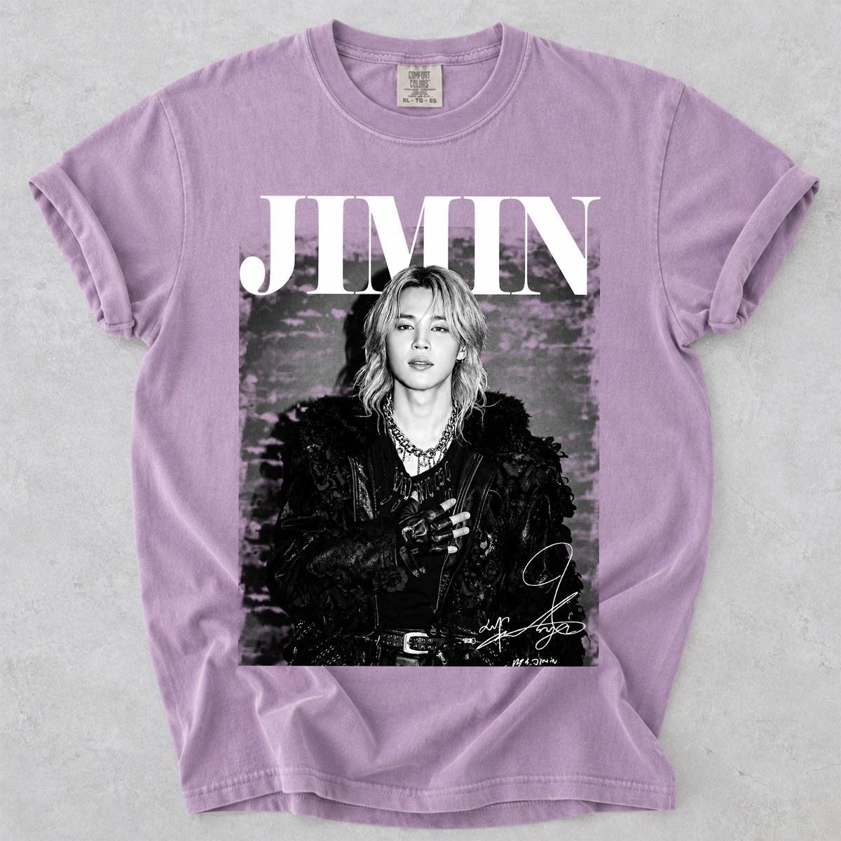 Comfort Color Jimin Korean Idol Fan Art Tee