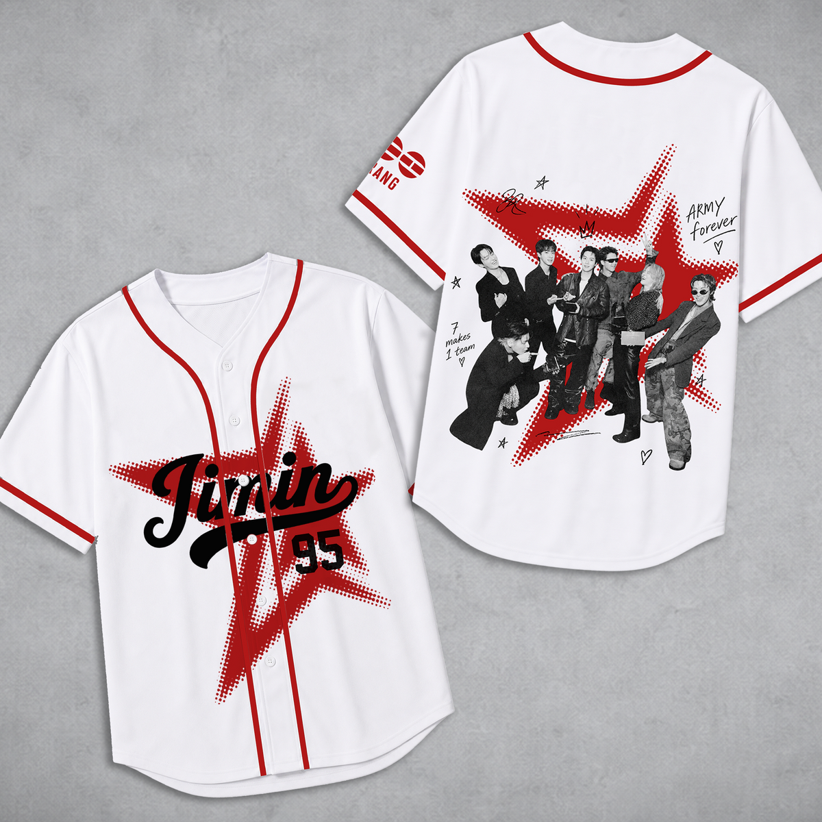 Bangtan Arirang World Tour Baseball Jersey Mixed Mesh Jersey Gift For Army