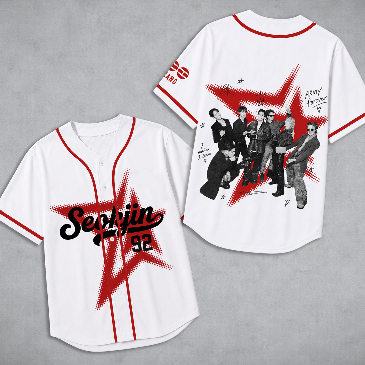 Bangtan Arirang World Tour Baseball Jersey Mixed Mesh Jersey Gift For Army