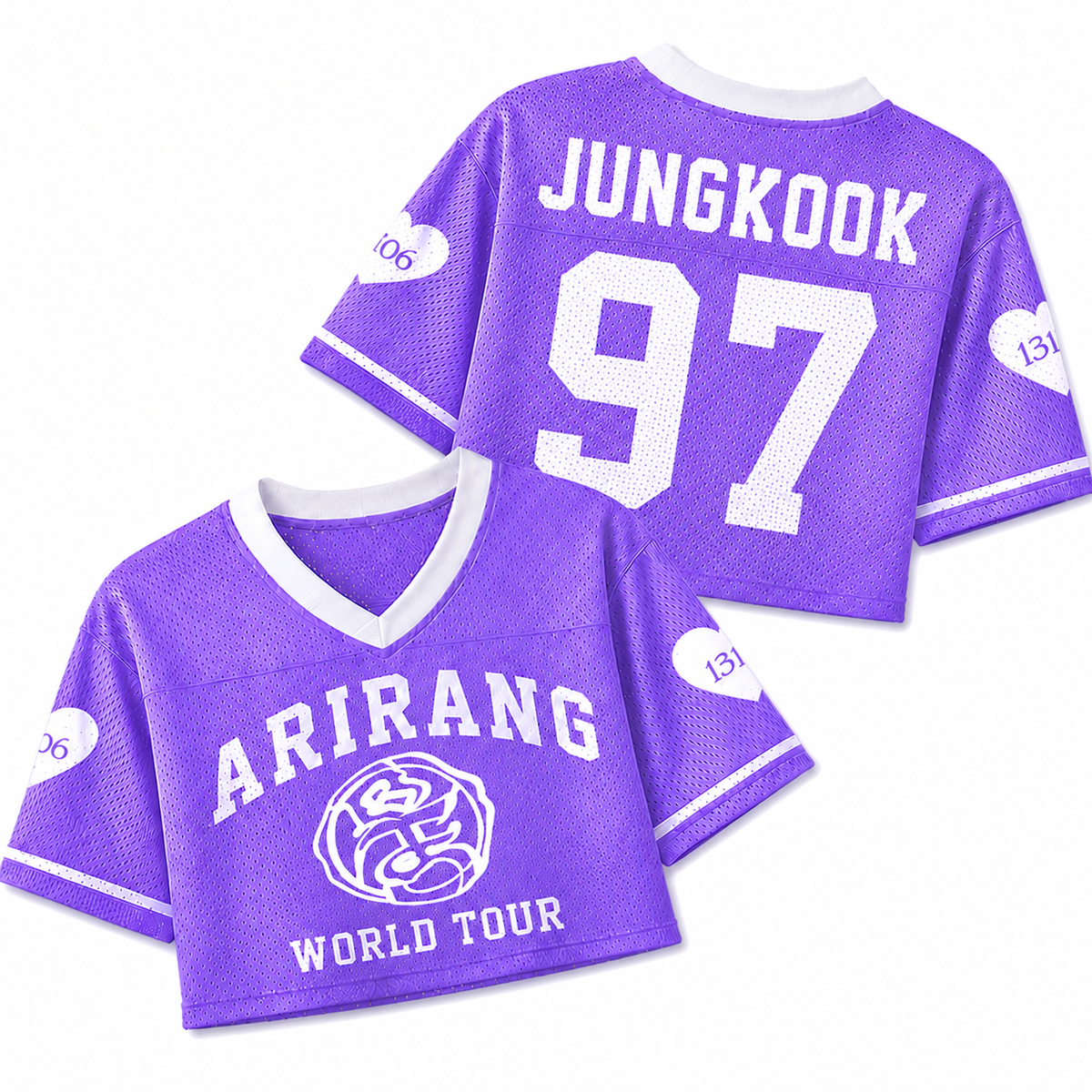 BANGTAN Arirang World Tour Purple Crop Mesh Jersey