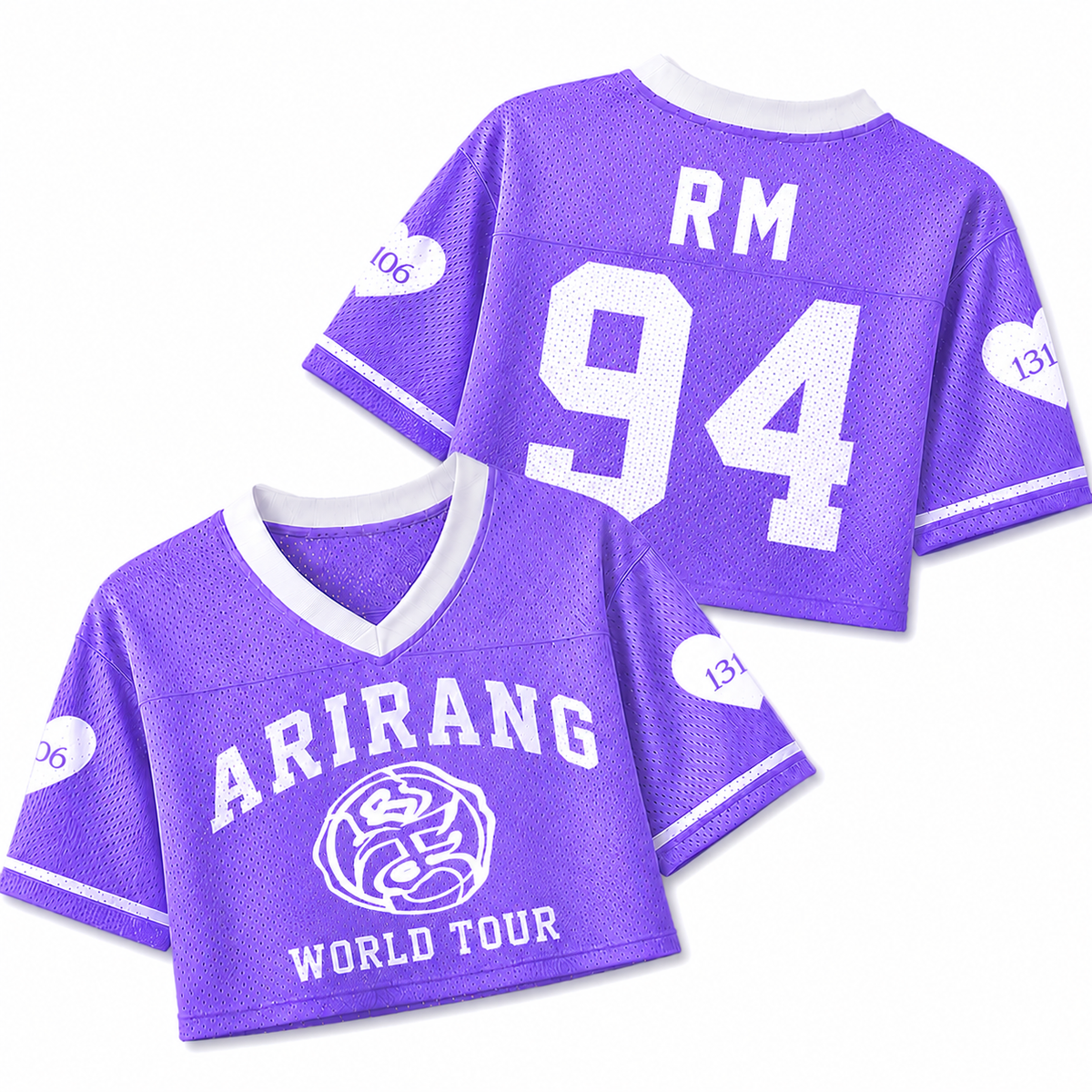 BANGTAN Arirang World Tour Purple Crop Mesh Jersey