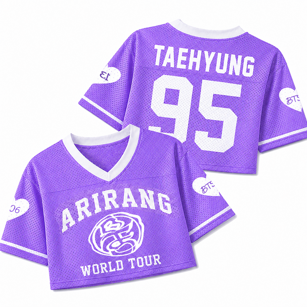 BANGTAN Arirang World Tour Purple Crop Mesh Jersey