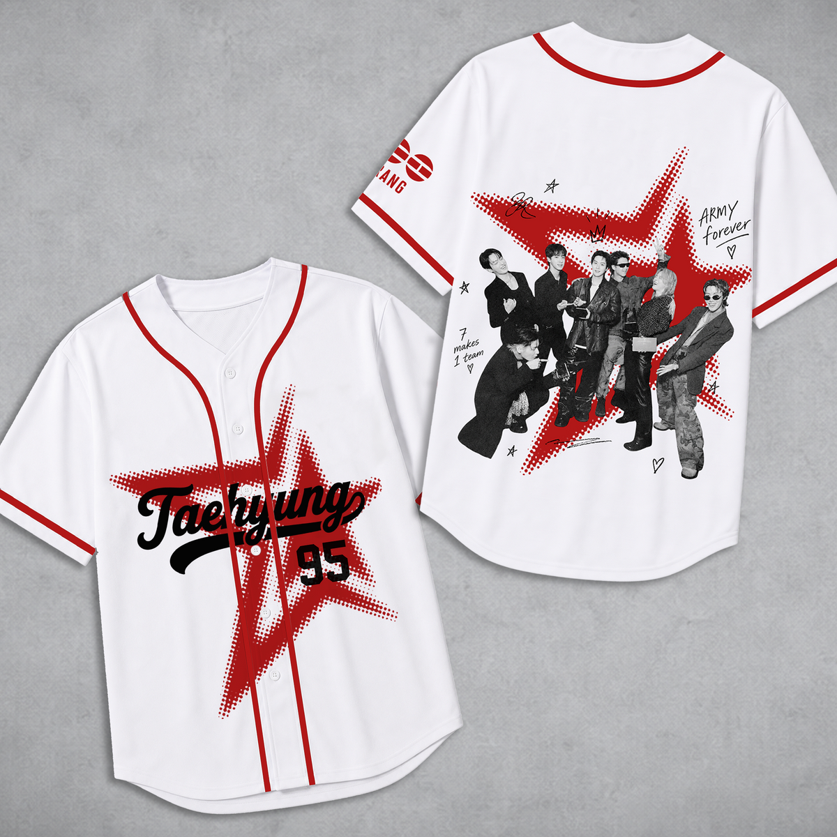 Bangtan Arirang World Tour Baseball Jersey Mixed Mesh Jersey Gift For Army