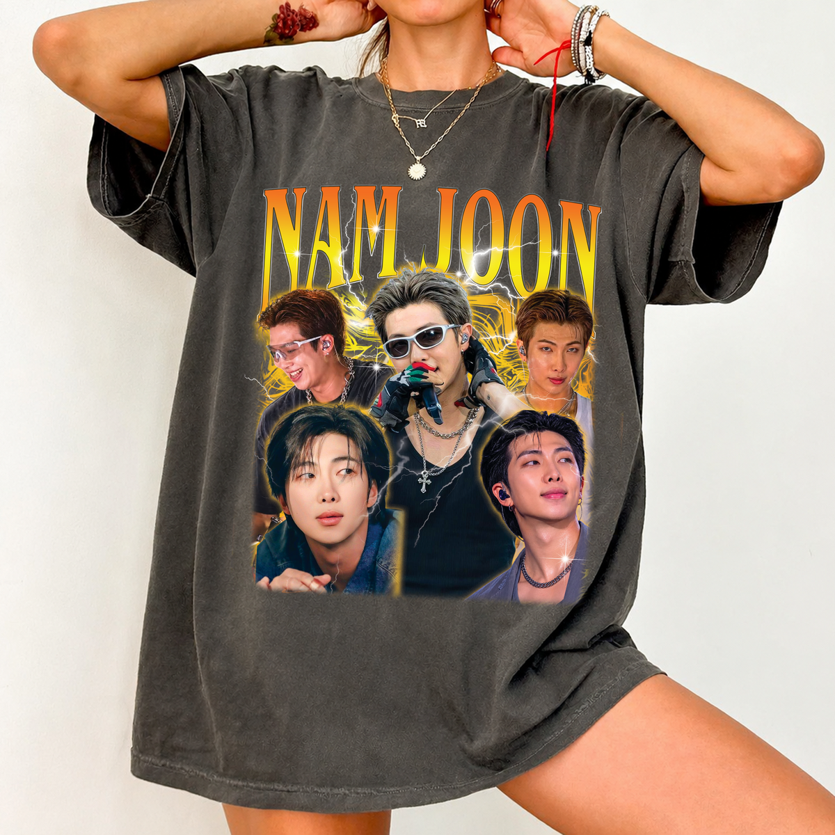 Kim Nam-Joon RM Bangtan BTS Vintage Bootleg T Shirt Comfort Colors Tee Unisex