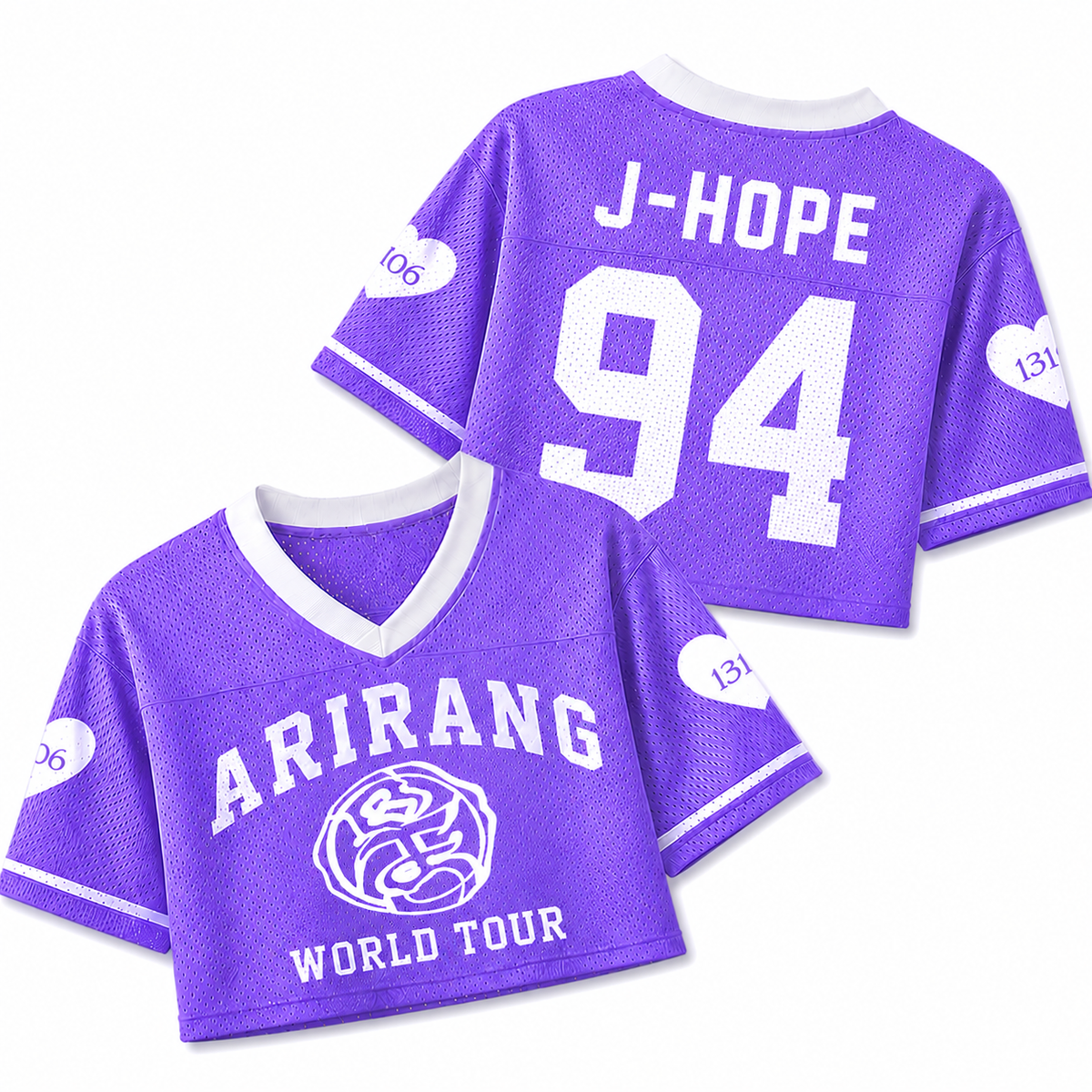 BANGTAN Arirang World Tour Purple Crop Mesh Jersey
