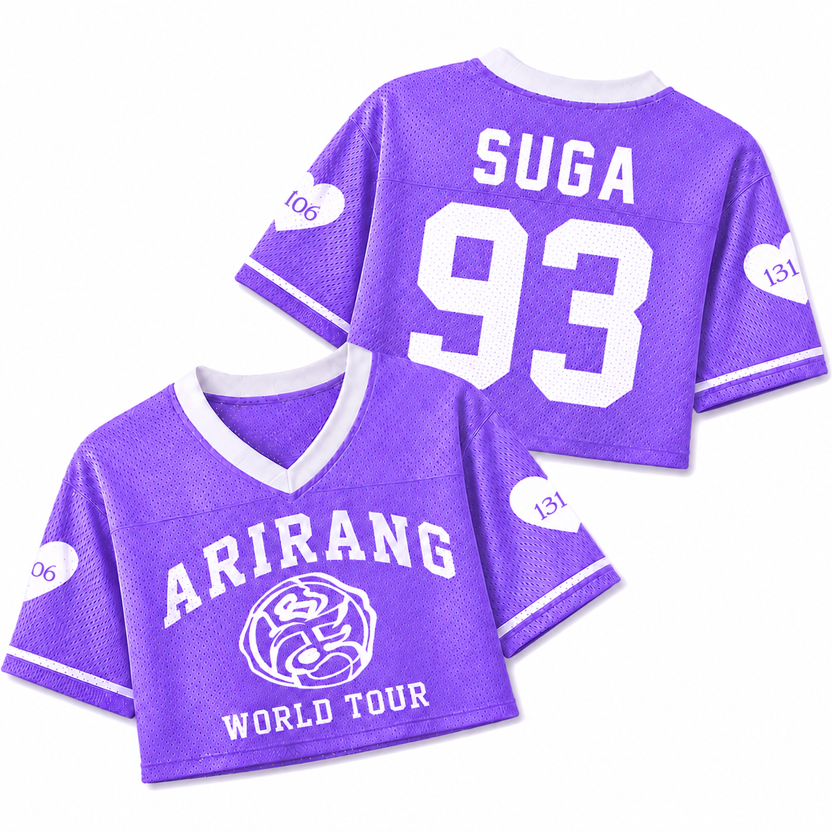 BANGTAN Arirang World Tour Purple Crop Mesh Jersey